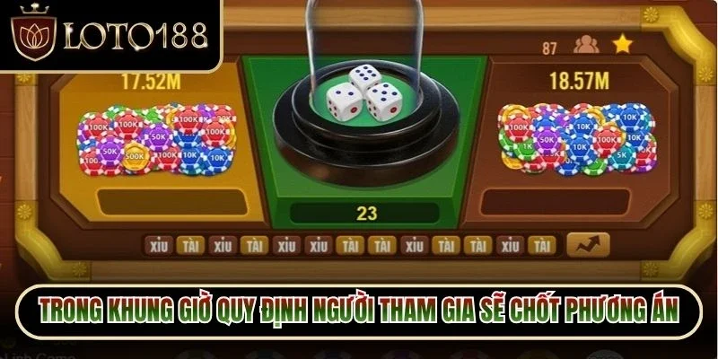 Tài Xỉu Loto188 2 Trong khung giờ quy định người tham gia sẽ chốt phương án xuống tiền
